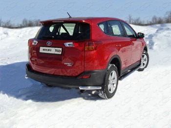 Защита задняя уголки (d=60,3 мм) для Toyota RAV4 - ОбвесКарРу VIN: TOYRAV13-13. 