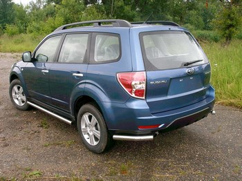 Защита задняя уголки (d=60 мм) для Subaru Forester - ОбвесКарРу VIN: SUBFOR09-07. 