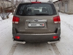Защита задняя (уголки) (d=76,1 мм / 42,4 мм) для Kia Mohave