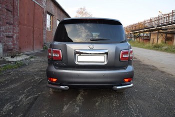 Защита задняя уголки D 76,1 для Nissan Patrol - ОбвесКарРу VIN: 6973 / NISPATR-14.08. 
