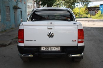 Защита задняя уголки одинарные D 76,1 для Volkswagen Amarok - ОбвесКарРу VIN: 7029 / AMAR-10.06. 