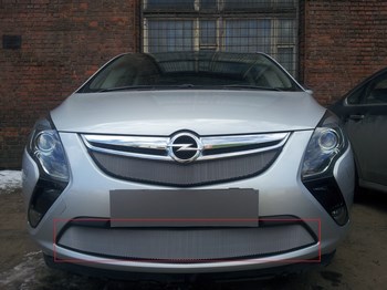 Защитная сетка радиатора ProtectGrille для Opel Zafira Tourer (2012-2015 Хром) - ОбвесКарРу VIN: OZAF.bot.chrome. 