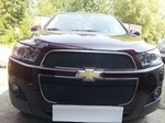 Защитная сетка радиатора ProtectGrille для Chevrolet Captiva, 2 части (2011-2013 Черная)