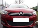 Защитная сетка радиатора ProtectGrille для Citroen C4 Hatchback (2012-2015 Черная)