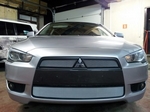 Защитная сетка радиатора ProtectGrille для Mitsubishi Lancer X, 2 части (2007-2011 Хром)