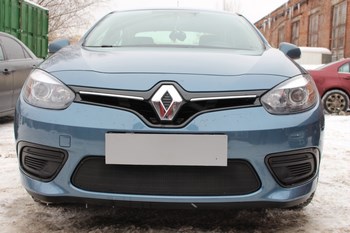 Защитная сетка радиатора ProtectGrille для Renault Fluence (2013-2015 Черная) - ОбвесКарРу VIN: RFLU13.black. 