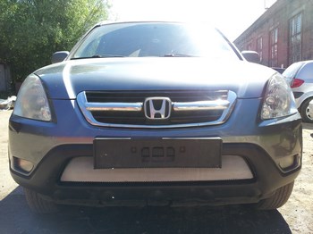 Защитная сетка радиатора ProtectGrille для Honda CR-V II (2003-2006 Хром) - ОбвесКарРу VIN: HCR-V2.chrome. 