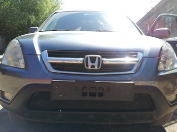 Защитная сетка радиатора ProtectGrille для Honda CR-V II (2003-2006 Черная) - ОбвесКарРу VIN: HCR-V2.black. 