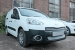 Защитная сетка радиатора ProtectGrille для Peugeot Partner 2 части (2011-н.в. Хром)