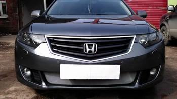 Защитная сетка радиатора ProtectGrille для Honda Accord VIII (2008-2011 Хром) - ОбвесКарРу VIN: HONAC.chrome. 