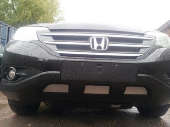 Защитная сетка радиатора ProtectGrille для Honda CR-V IV (дв.2.4 2012-2015 Хром) - ОбвесКарРу VIN: HCR-V2.4.chrome. 