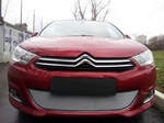 Защитная сетка радиатора ProtectGrille для Citroen C4 Hatchback (2012-2015 Хром)