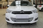 Защитная сетка радиатора ProtectGrille для Citroen C4 Hatchback (2012-2015 Хром)
