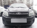 Защитная сетка радиатора ProtectGrille для Lada Granta 2 части (2011-2015 Черная)