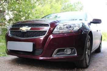 Защитная сетка радиатора ProtectGrille для Chevrolet Malibu (2012-н.в. Черная) - ОбвесКарРу VIN: CHMAL11.black. 