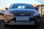 Защитная сетка радиатора ProtectGrille для Ford Mondeo IV с парктроником (2012-2014 Хром)