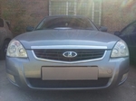 Защитная сетка радиатора ProtectGrille для Lada Priora (2013-2015 Черная)