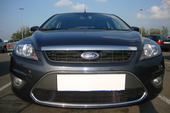 Защитная сетка радиатора ProtectGrille для Ford Focus II рестайлинг (2008-2012 Черная) - ОбвесКарРу VIN: FF2.black. 