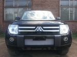 Защитная сетка радиатора ProtectGrille для Mitsubishi Pajero IV (2008-2011 Хром)
