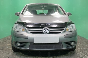 Защитная сетка радиатора ProtectGrille для Volkswagen Golf Plus (2005-2009 Черная) - ОбвесКарРу VIN: VWGPL05.black. 