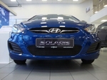 Защитная сетка радиатора ProtectGrille для Hyundai Solaris (2011-2014 Черная)