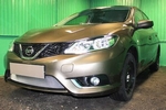 Защитная сетка радиатора ProtectGrille для Nissan Tiida (2015-н.в. Хром)