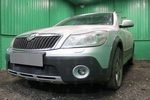 Защитная сетка радиатора ProtectGrille для Skoda Octavia Scout (2004-2008 Черная)