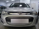 Защитная сетка радиатора ProtectGrille для Lada Kalina 2, 2 части (2013-2015 Хром)