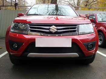 Защитная сетка радиатора ProtectGrille для Suzuki Grand Vitara (2012-2015 Черная) - ОбвесКарРу VIN: SGV12.black. 