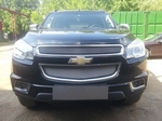 Защитная сетка радиатора ProtectGrille для Chevrolet Trailblazer, 2 части (2013-2015 Хром)