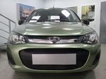 Защитная сетка радиатора ProtectGrille для Lada Kalina 2, 2 части (2013-2015 Черная)