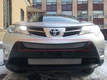 Защитная сетка радиатора ProtectGrille для Toyota Rav 4 (2013-2015 Хром) - ОбвесКарРу VIN: TRAV13.top.chrome. 
