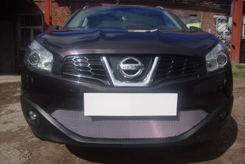 Защитная сетка радиатора ProtectGrille для Nissan Qashqai (2010-2014 Хром) - ОбвесКарРу VIN: NQAS.chrome. 