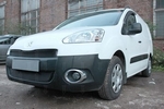 Защитная сетка радиатора ProtectGrille для Peugeot Partner 2 части (2011-н.в. Черная)