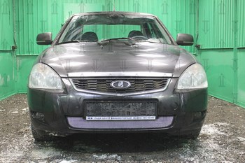 Защитная сетка радиатора ProtectGrille для Lada Priora (2013-2015 Хром) - ОбвесКарРу VIN: LPR14.chrome. 