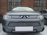 Защитная сетка радиатора ProtectGrille для Mitsubishi Outlander III, 2 части (2012-2014 Хром)