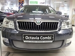 Защитная сетка радиатора ProtectGrille для Skoda Octavia А5 (2008-2013 Хром)