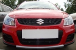 Защитная сетка радиатора ProtectGrille для Suzuki SX4 hb (2011-2015 рестайлинг Черная)