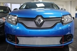 Защитная сетка радиатора ProtectGrille для Renault Sandero (2014-2015 Хром)