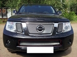 Защитная сетка радиатора ProtectGrille нижняя для Nissan Pathfinder (2011-2014 Хром)