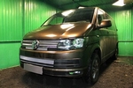 Защитная сетка радиатора ProtectGrille нижняя для Volkswagen T6 Multivan 2 части (2015-н.в. Хром)