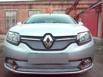 Защитная сетка радиатора ProtectGrille нижняя для Renault Logan (2014-2015 Хром)