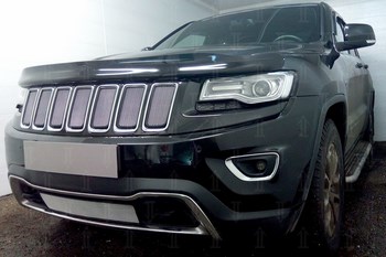 Защитная сетка радиатора ProtectGrille нижняя для Jeep Grand Cherokee (2013-н.в. Хром) - ОбвесКарРу VIN: JGCH13.bot.chrome. 