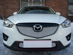 Защитная сетка радиатора ProtectGrille нижняя для Mazda CX5 (2012-2014 Хром)