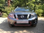 Защитная сетка радиатора ProtectGrille нижняя для Nissan Terrano (2014-2015 Черная)