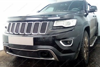 Защитная сетка радиатора ProtectGrille нижняя для Jeep Grand Cherokee (2013-н.в. Черная) - ОбвесКарРу VIN: JGCH13.bot.black. 