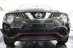 Защитная сетка радиатора ProtectGrille нижняя для Nissan Juke (2014-2015 Черная)