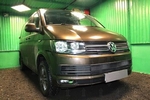 Защитная сетка радиатора ProtectGrille нижняя для Volkswagen T6 Multivan 2 части (2015-н.в. Черная)