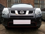 Защитная сетка радиатора ProtectGrille нижняя для Nissan X-Trail (2011-2014 Черная)