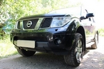 Защитная сетка радиатора ProtectGrille нижняя для Nissan Pathfinder (2004-2011 Черная)